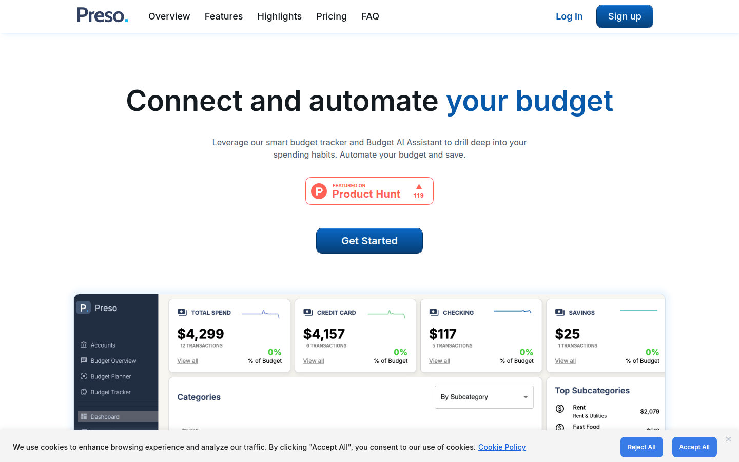 Preso Budget