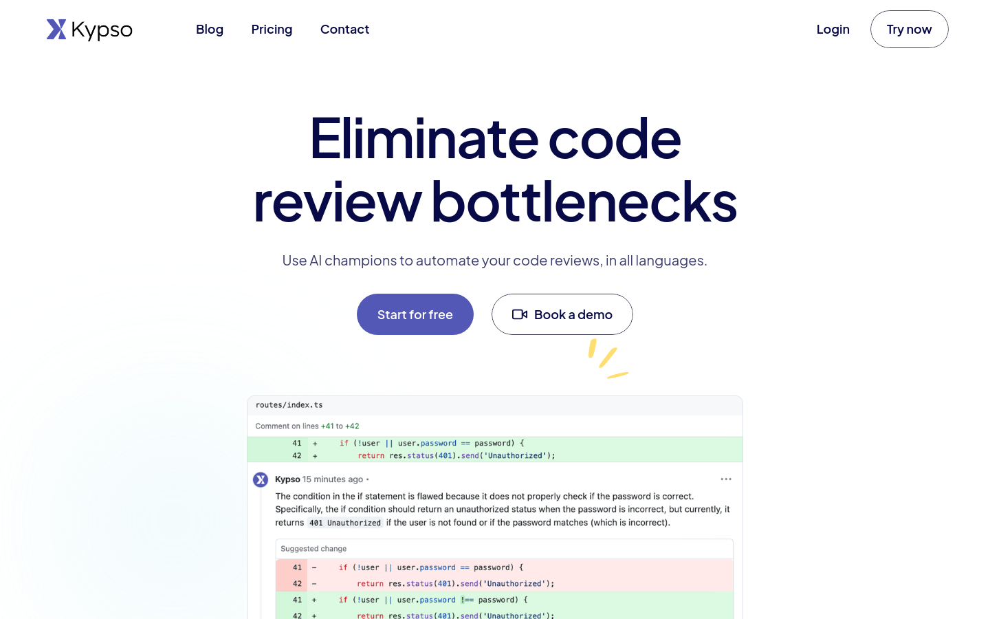 Kypso For Code Reviews