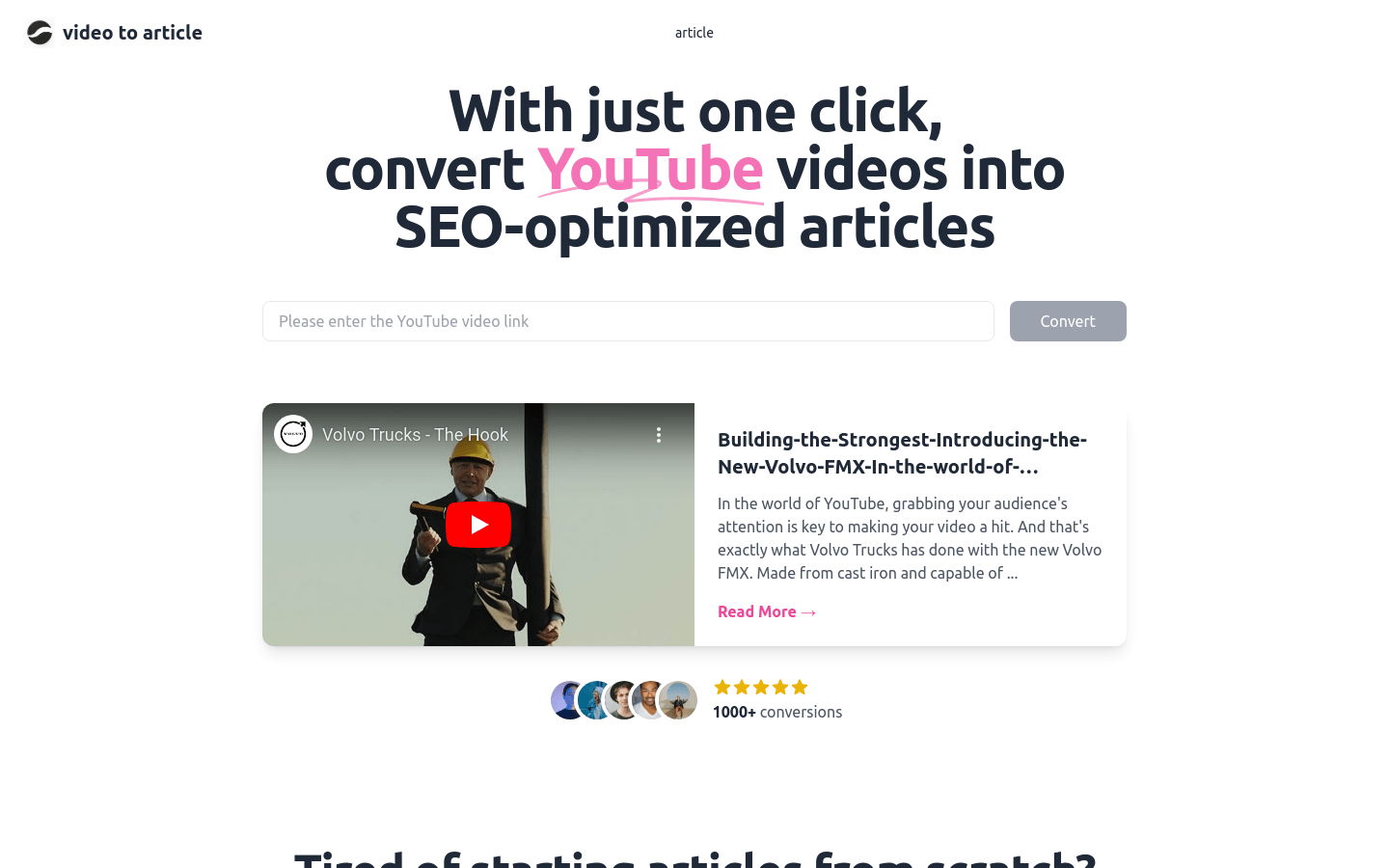Video To Article