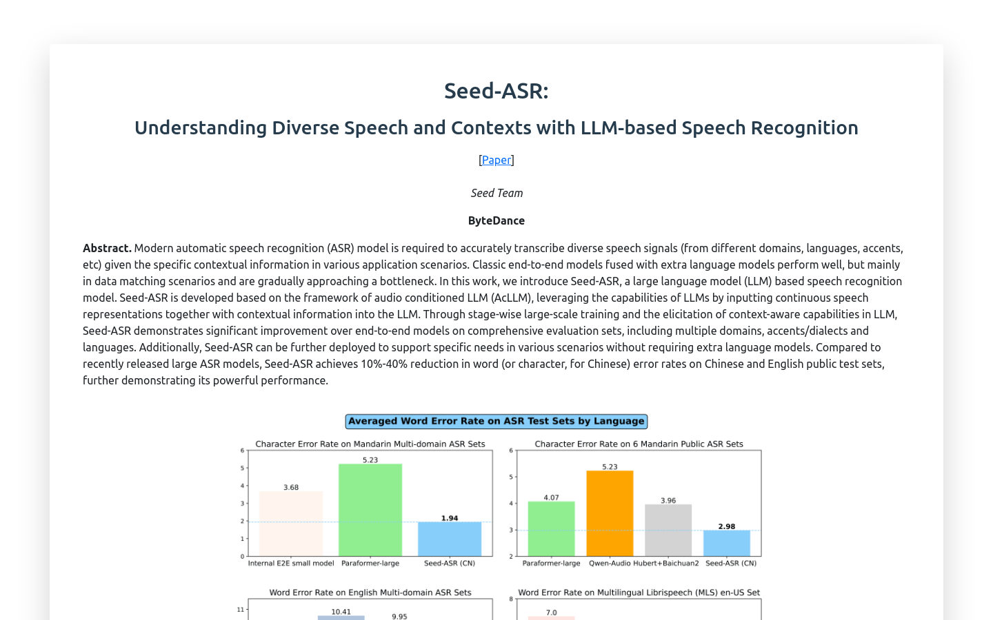 Seed ASR