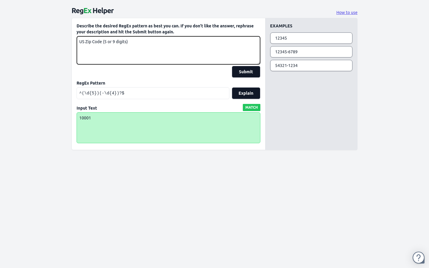 Regexhelper