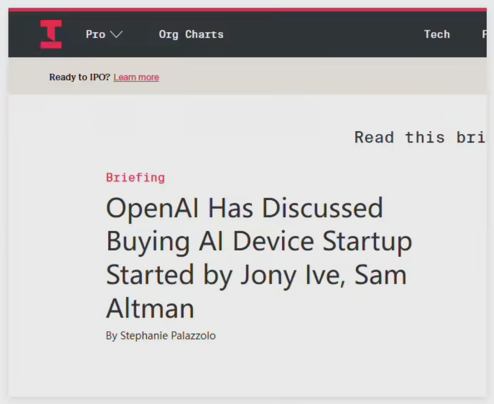 OpenAI拟收购初创公司，有望革新个人智能设备市场