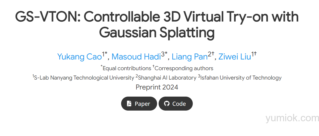 GS-VTON：引领3D虚拟试衣新突破 附项目地址