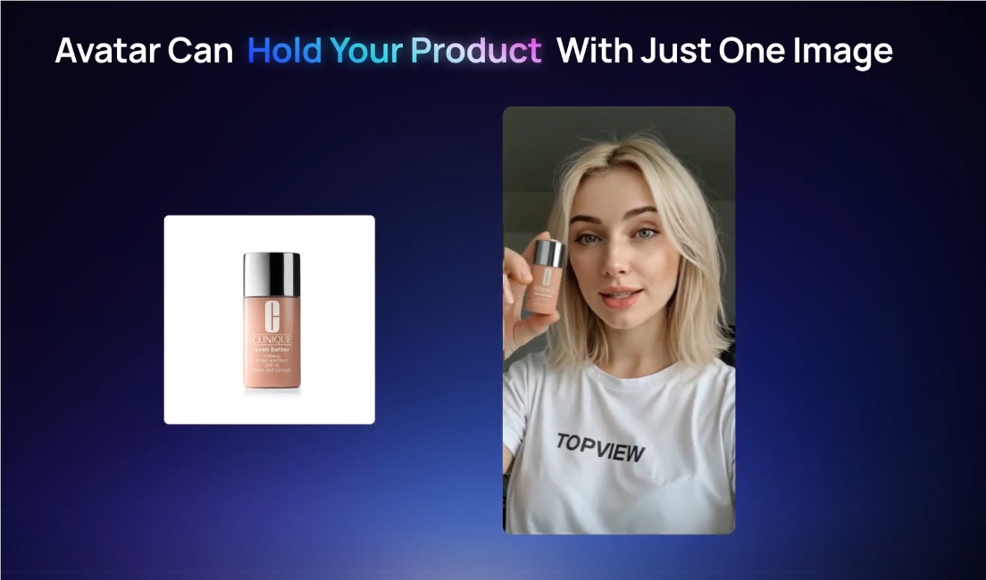 Topview AI推全球首个支持生成手拿产品的数字人Product Avatar