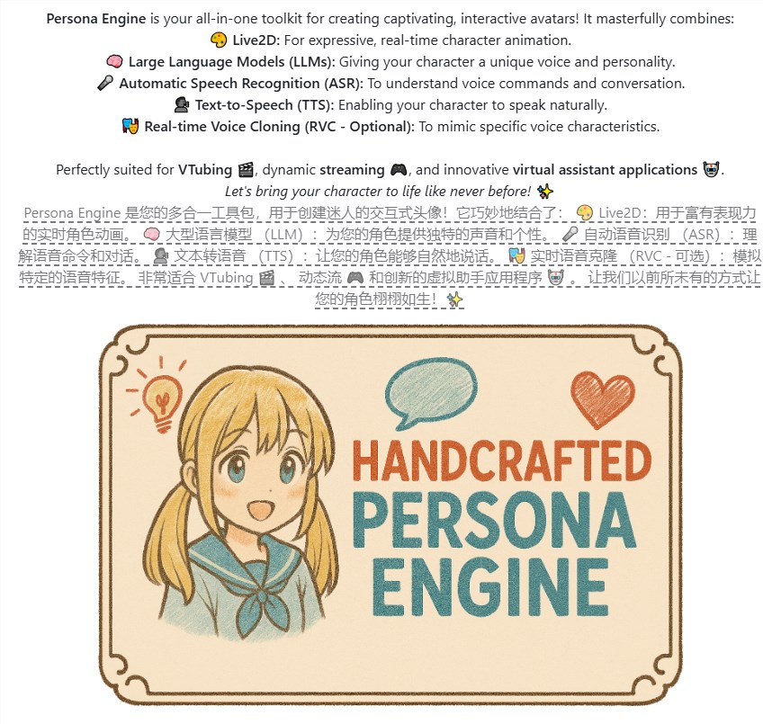 Persona Engine:将虚拟角色带入现实的 AI 驱动工具