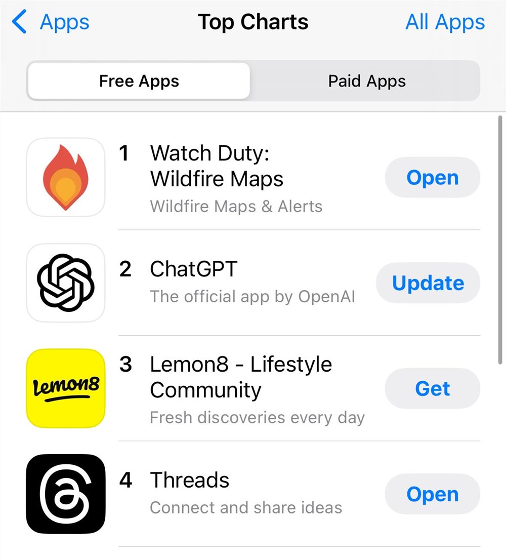 加州大火迫使 “Watch Duty” 应用成为下载热门，超越 ChatGPT 登顶