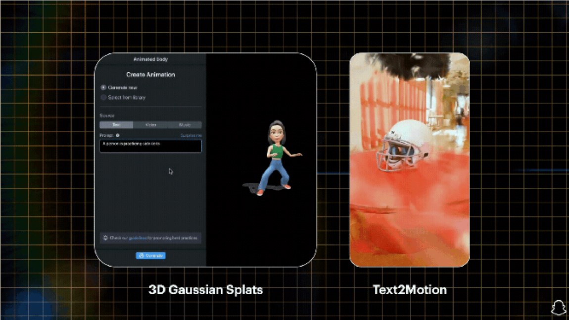 Snapchat推出新功能Easy Lens 简单描述即可生成3D角色