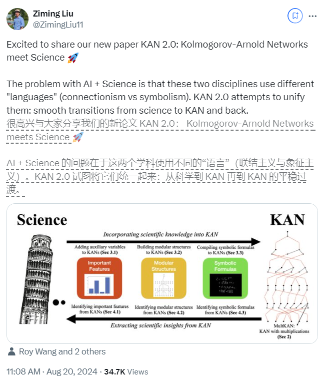 震撼！KAN2.0重磅升级，AI竟能自主发现物理定律？科学家们沸腾了！