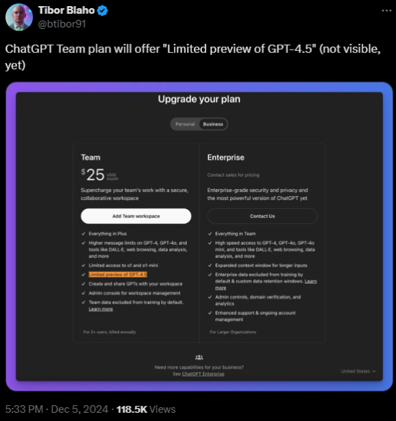 OpenAI GPT-4.5秘密曝光？开发者在代码中发现蛛丝马迹