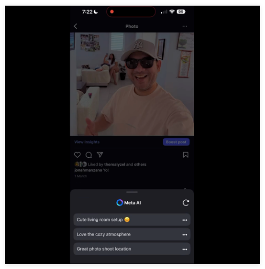 Meta 测试 AI 生成 Instagram 评论功能，用户反应存疑