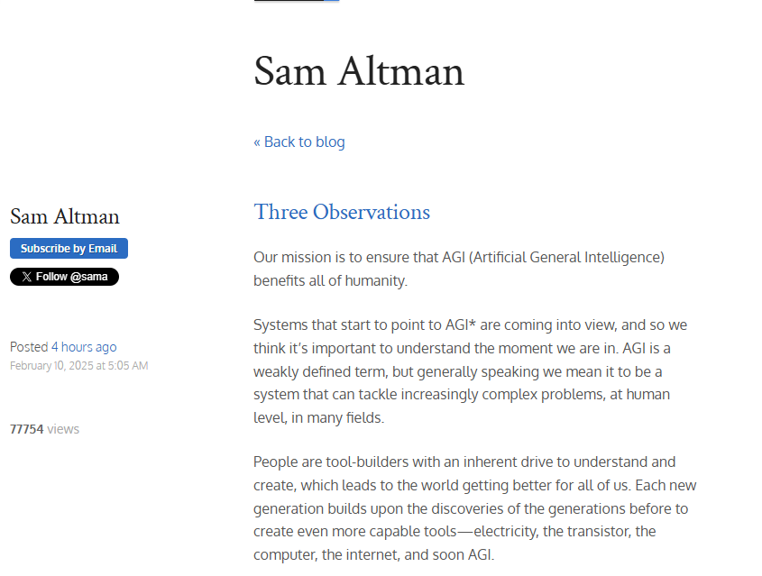 OpenAI CEO 提出“计算预算”概念，让每个人平等享受AI红利