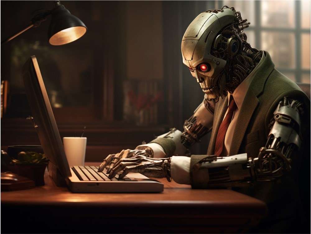 机器人工作打字