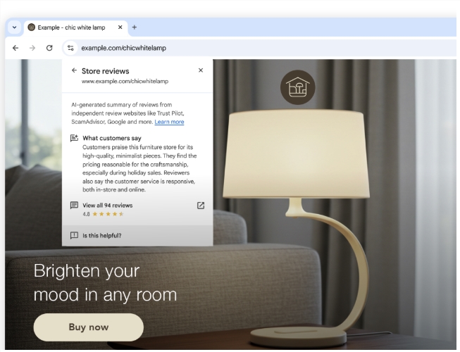 谷歌 Chrome 推出 AI 驱动的商店摘要，助力美国购物者
