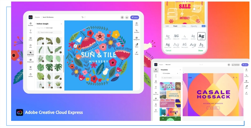 Adobe Express 新增功能: AI 支持动画和创作工具
