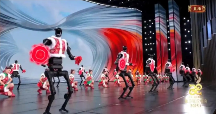 宇树科技人形机器人亮相央视春晚 表演节目《秧Bot》