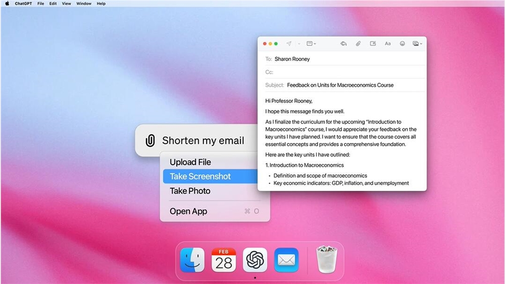 OpenAI推出适用于macOS的ChatGPT桌面应用程序