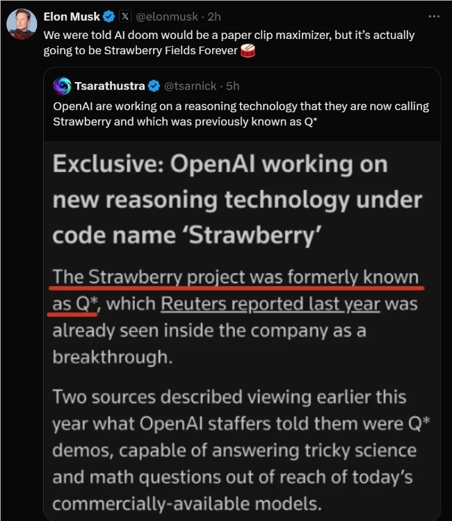 OpenAI草莓计划揭秘：Q*推理能力大爆发，未来触手可及！