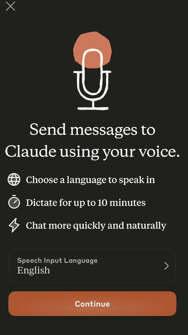 Claude APP新增语音功能：Anthropic小范围测试最长10分钟语音听写