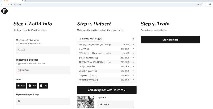 12G显存就能玩转AI模型训练？Fluxgym让FLUX Lora训练变傻瓜式操作
