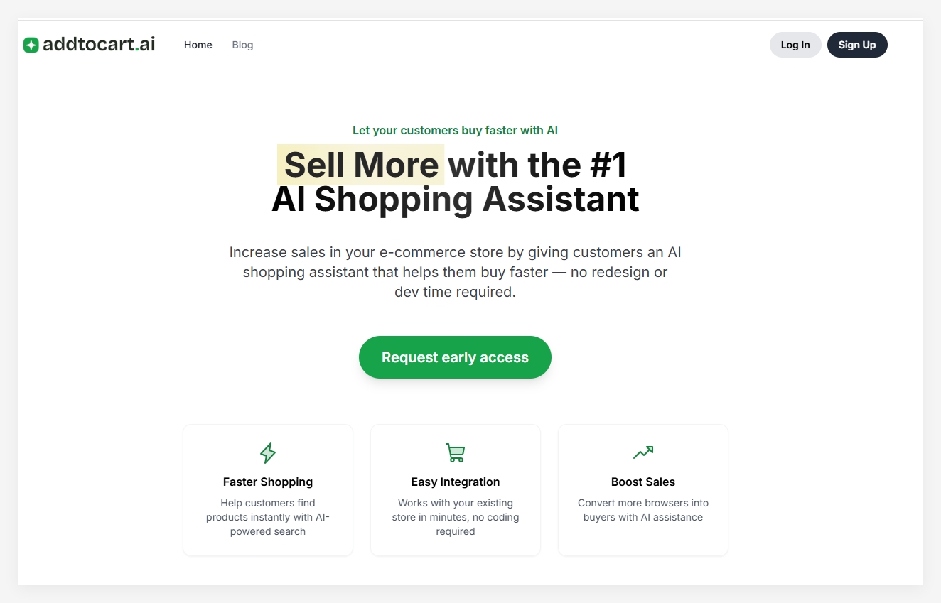 超强AI电商购物助手!Add To Cart AI:可理解文本、语音、图像，帮用户找到产品