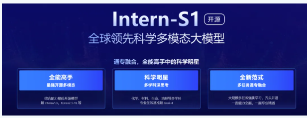 上海AI实验室开源发布“书生”科学多模态大模型Intern-S1