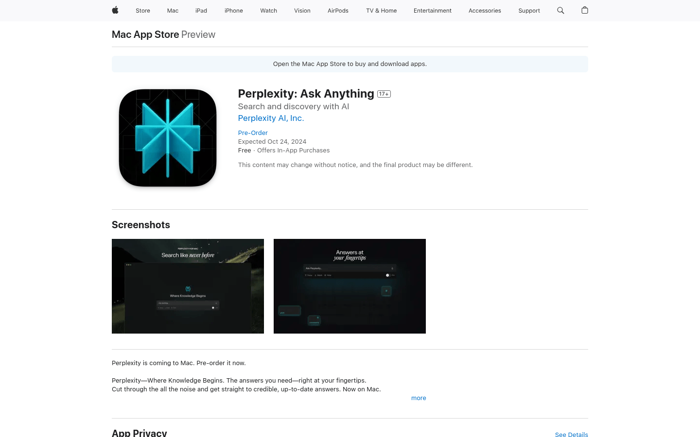 Perplexity for Mac：告别信息焦虑，拥抱高效知识探索