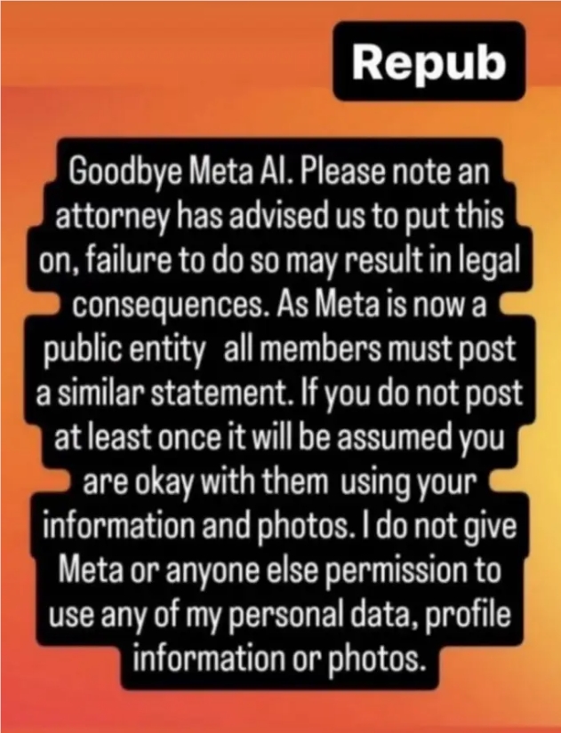 Instagram用户集体发帖抵制Meta AI 抗议平台利用他们的数据训练AI