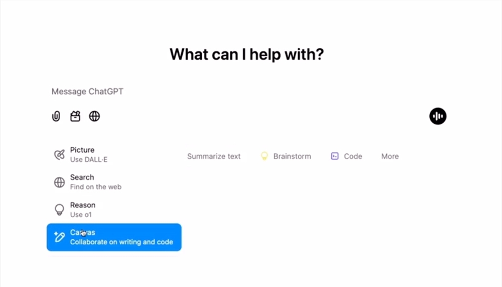 OpenAI发布Canvas工具 提高ChatGPT写作和编码效率