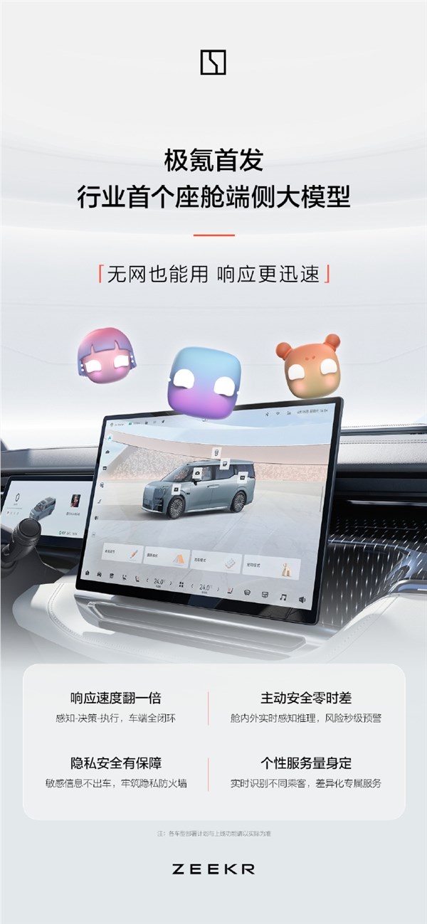 极氪智能科技首创汽车座舱端侧AI大模型离线部署