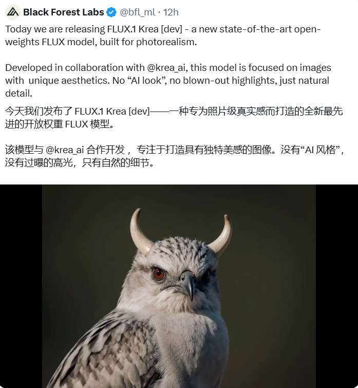 告别"AI味"审美！Black Forest Labs联手Krea开源FLUX.1-Krea模型，重新定义图像生成自然美学