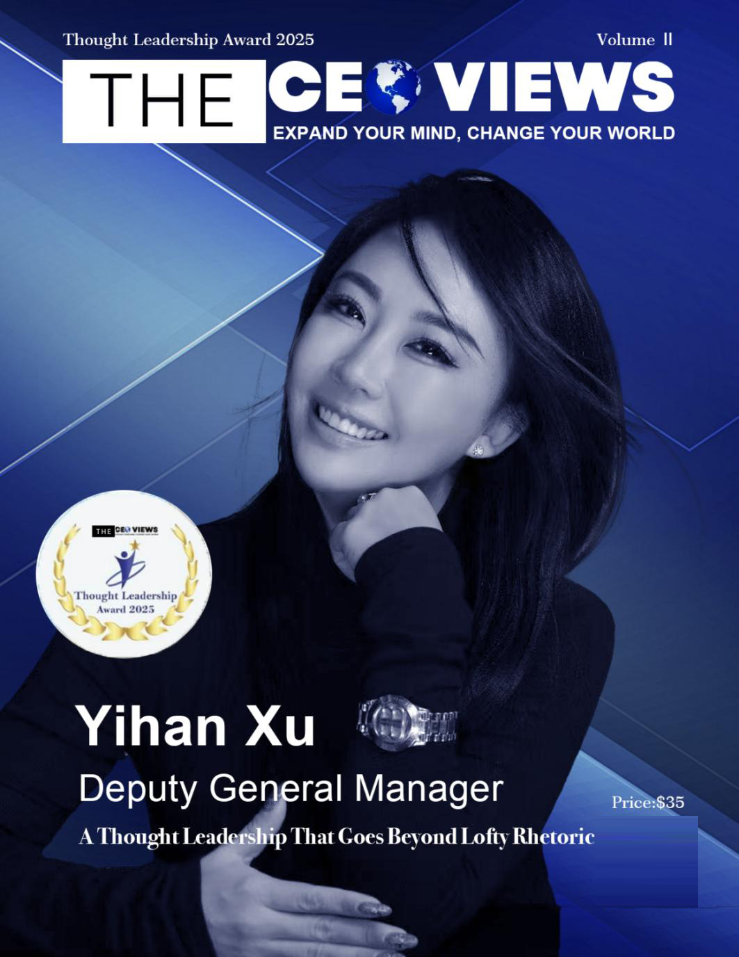 松鼠Ai常务副总徐艺涵荣登《The CEO Views》封面，并斩获思想领导力奖