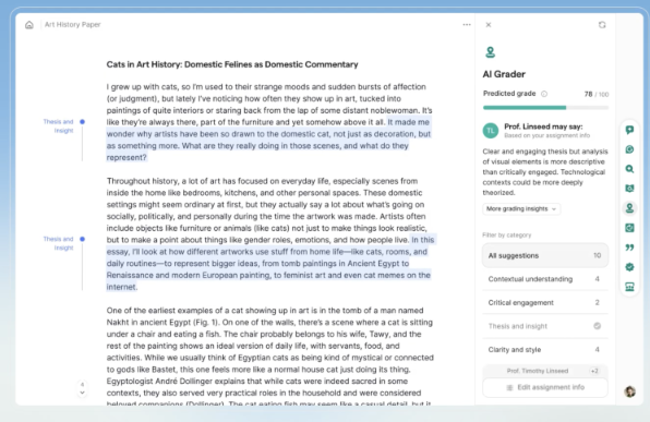 Grammarly 推出 AI 写作助手，助力学生提升论文质量
