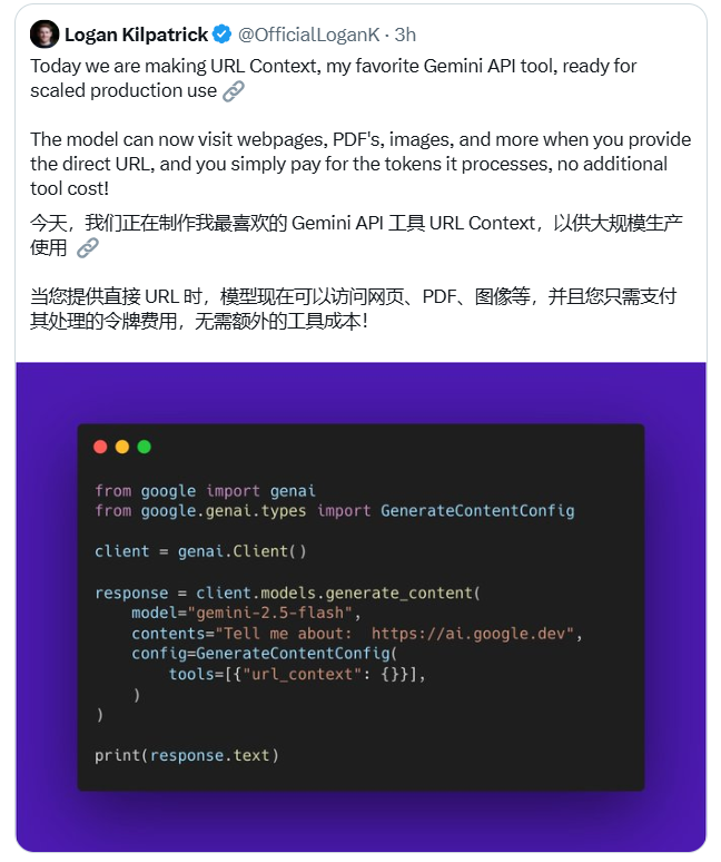 Gemini API重磅升级！URL Context功能上线，网站内容直接变现新模式来袭！