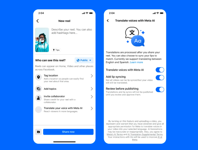 Meta全球上线AI语音翻译功能，Facebook和Instagram创作者迎来多语言内容突破
