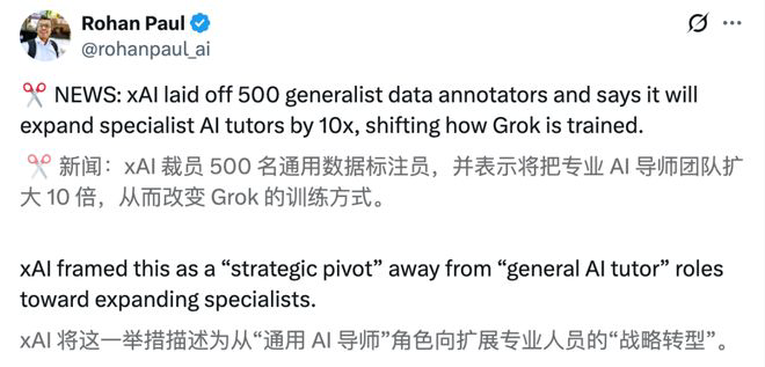 马斯克深夜挥刀，Grok幕后员工1/3失业！谷歌AI靠人肉堆起，血汗工厂曝光