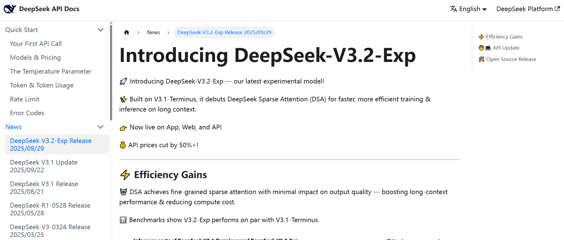 深度探索：DeepSeek-V3.2-Exp 实验性模型发布，API 价格大幅下调