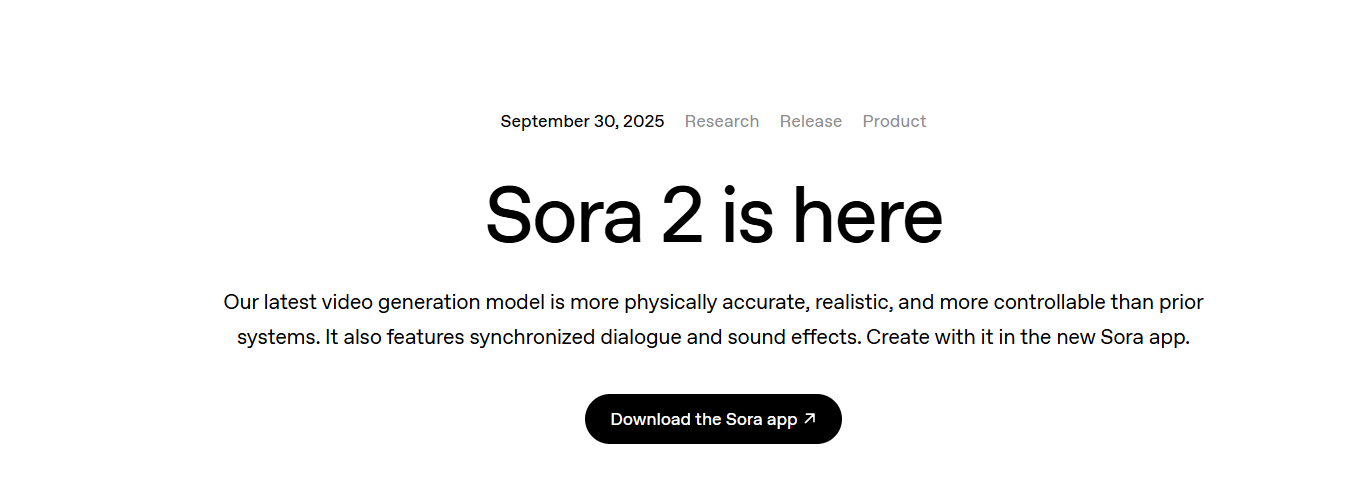 Sora2：AI视频生成的全新突破